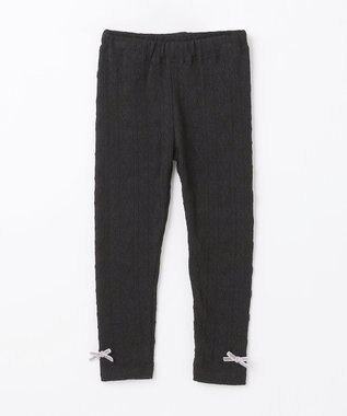 ANY KIDS ケーブル ジャガード レギンス ブラック