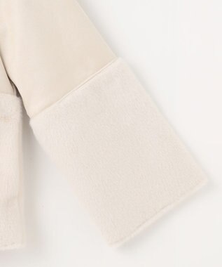 ANY SIS Luxuryフェイクムートン コート アイボリーベージュ