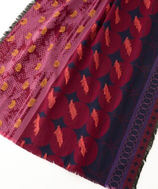 POLS コットン・キュプラ MIXTURE　フサスカーフ レッド