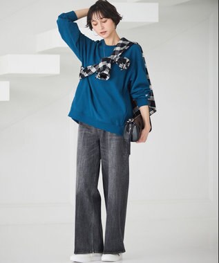 23区 【滝沢眞規子さん着用/RED CARD TOKYO×23区】 センタープレス デニム ワイド パンツ グレー系