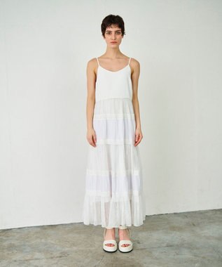 GRACE CONTINENTAL レースコンビキャミソールワンピース ホワイト