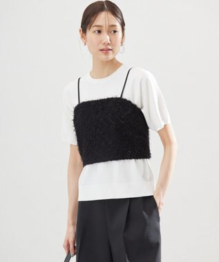 組曲 L カノコニットＴシャツ アイボリー系