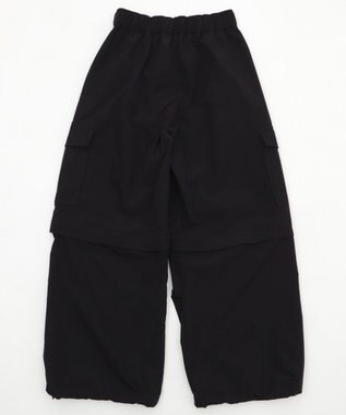 WEGO 【ウエストゴム】2WAYカーゴパンツ ブラック
