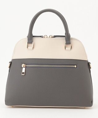 組曲 【ショルダーベルト付き】ボストンハンドバッグ グレー系