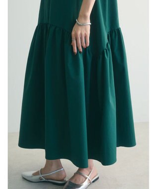 Green Parks armonia.ボリュームギャザーワンピース Green