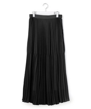 ICB L 【先行予約】ライトジョーゼットプリーツ スカート チャコール