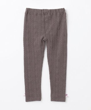 ANY KIDS ケーブル ジャガード レギンス ブラウン