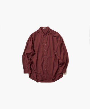 ATON COTTON LAWN | オーバーサイズシャツ - UNISEX BURGUNDY