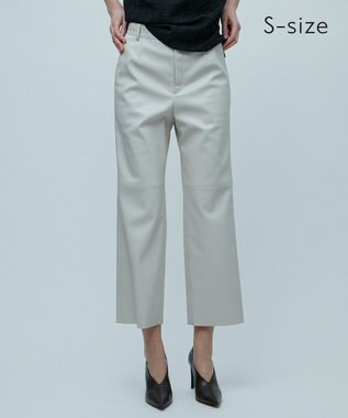 BEIGE， 【S-size】DUPHOT / レザーパンツ Ecru