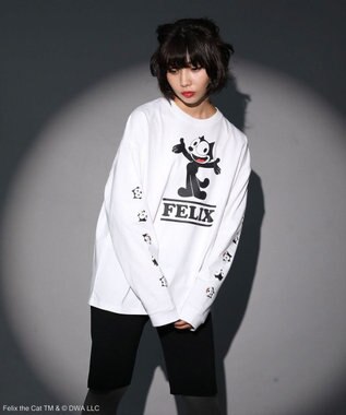 Green Parks ■ＦＥＬＩＸ　袖フェイスｐｔ　ロンＴＥＥ White