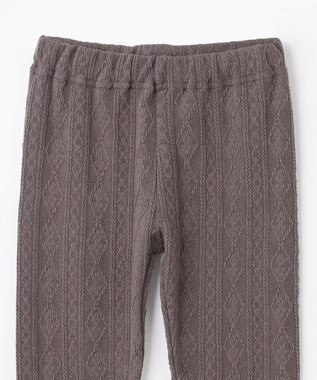 ANY KIDS ケーブル ジャガード レギンス ブラウン