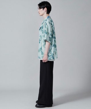 WEGO 【ユニセックス着用ITEM/MLサイズ展開】トロミアロハシャツ（S） サックス