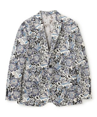 JOSEPH HOMME 新型・新柄【洗える/ストレッチ/シワになりにくい】クールドッツストレッチ メキシカンプリント ジャケット ホワイト系5