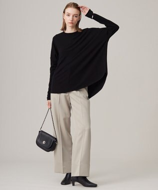 ICB 【洗える】 ヴィスコースワイド プルオーバー ブラック系