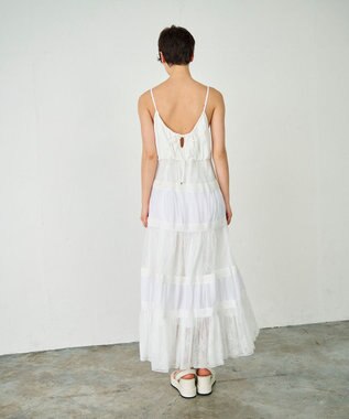 GRACE CONTINENTAL レースコンビキャミソールワンピース ホワイト