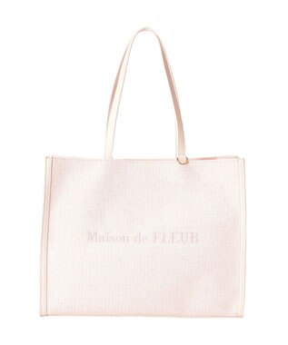 Maison de FLEUR ツイードキャリーオントートバッグ Pink