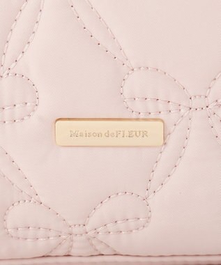 Maison de FLEUR 撥水加工リボンキルティングトートバッグ Pink