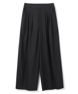 uncrave 【ご好評につき追加生産】カラータイプライター タックワイドパンツ（uncrave WHITE） ブラック