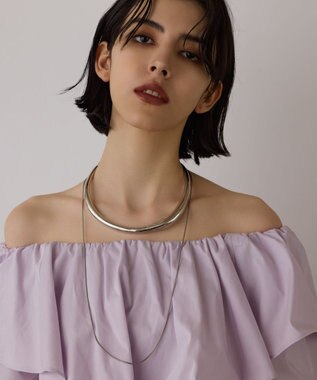 GRACE CONTINENTAL メタルボリュームチョーカー シルバー