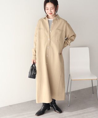AMERICAN HOLIC 【先行予約】デニムシャツワンピース Beige