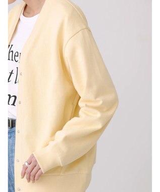 AMERICAN HOLIC 裏毛Ｖネックカーディガン Light Yellow