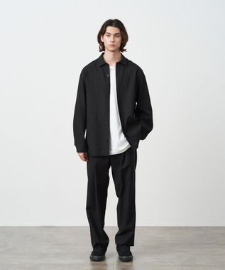 ATON KYOTO TSURIZOME LINEN | ワイドテーパードパンツ - UNISEX BLACK