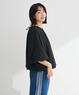 Green Parks ・ＥＬＥＮＣＡＲＥ　ＤＵＥ　バルーンブラウス Black
