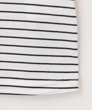 J.PRESS LADIES 【接触冷感・UVケア】 スムースジャージー タックスリーブ ボーダー カットソー ネイビー系1