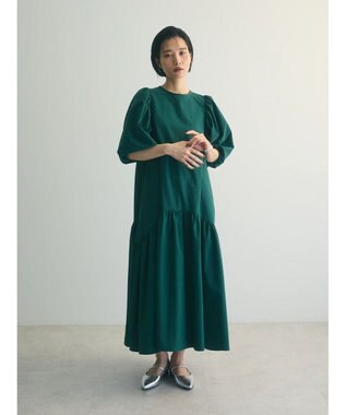Green Parks armonia.ボリュームギャザーワンピース Green