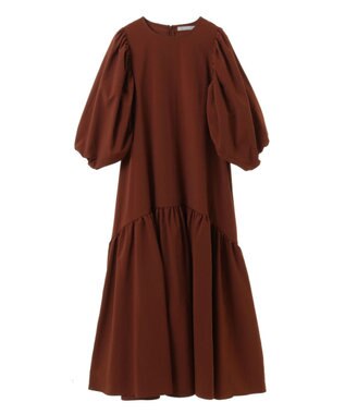 Green Parks armonia.ボリュームギャザーワンピース Brown
