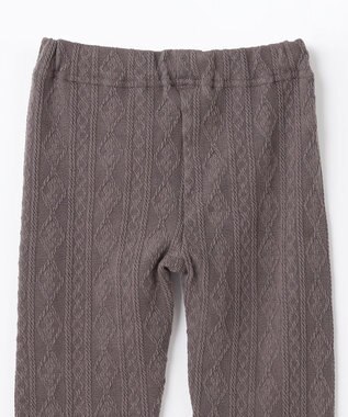 ANY KIDS ケーブル ジャガード レギンス ブラウン