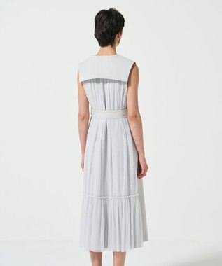 GRACE CONTINENTAL バックプリーツトレンチワンピース グレー