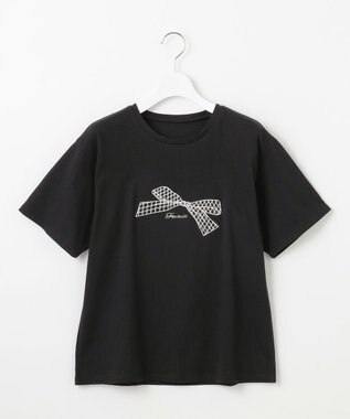 【洗える】リボン刺繍 Tシャツ