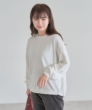 Green Parks ドロストミニ裏毛プルオーバー Off White