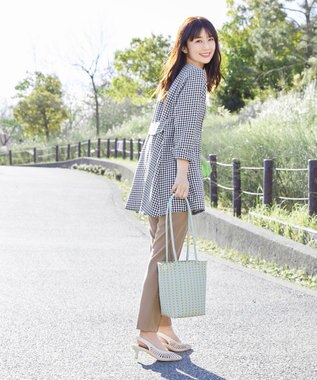 Tiaclasse 【安田美沙子さん着用・日本製・洗える】ジョーゼットピンタックテーパードパンツ キャメル