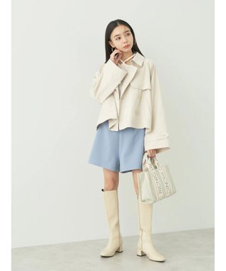 earth music&ecology カットツイルショートパンツ Grayish Blue