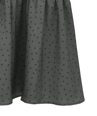 earth music&ecology アソートサテンキャミワンピース ドットグレー