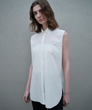  THAYER / メタル釦ノースリーブシャツ