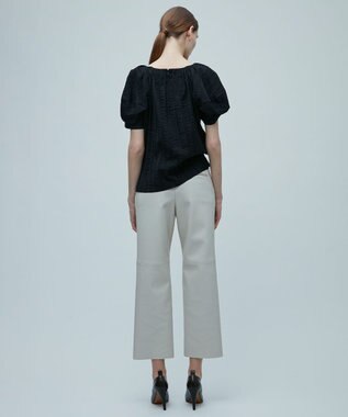 BEIGE， DUPHOT / レザーパンツ Ecru