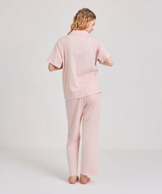 une nana cool 【綿100%】スビン天竺 半袖開襟パジャマ MADE WITH LIBERTY FABRIC ピンク