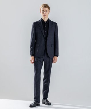 JOSEPH HOMME 新素材【セットアップ対応】カラーネップストレッチ　 テーパードパンツ / CITY ネイビー系