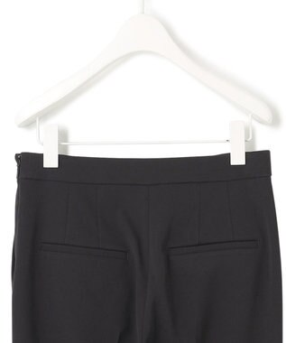 ICB 【WEB限定・洗える】キュプラハイパワーストレッチ セミフレアパンツ ブラック系