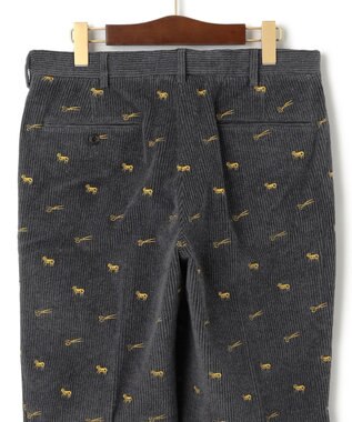 J.PRESS MEN エンブロイダリーストレッチコーデュロイパンツ グレー系