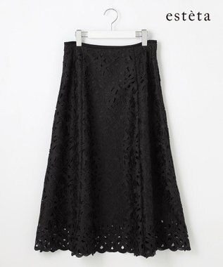 23区 【エステータ】ジオメトリックレース スカート