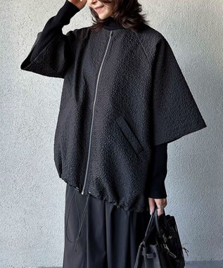 Green Parks AnriettMusee フロントジップジャガードブルゾン Black