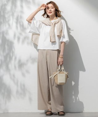 23区 S LIBECO ベーシック シャツ ベージュ