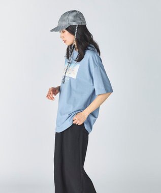 OP／FILA 【Ocean Pacific】フォトプリントTシャツ ブルー