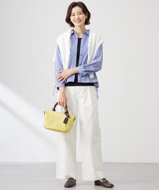 J.PRESS LADIES 【洗える】リブ ノースリーブ カットソー ブラック系