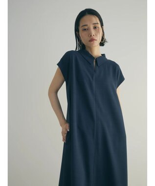 Green Parks armonia.襟付きフレアワンピース Navy