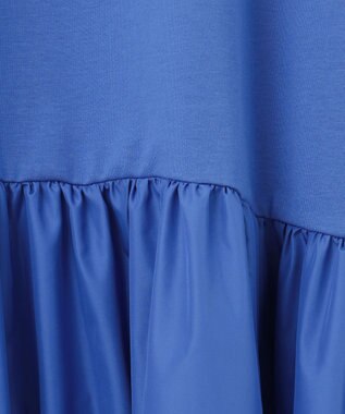 #Newans 【撥水・吸水速乾】コンビネーションペプラムワンピース ブルー系